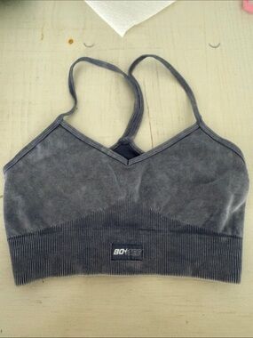 BO+TEE Gray Seamless Sports Bralette - Light Support